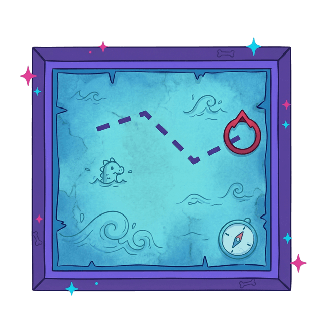 Treasure map icon